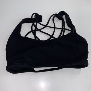 Black Size 2 Lululemon Sports bra (no pads)